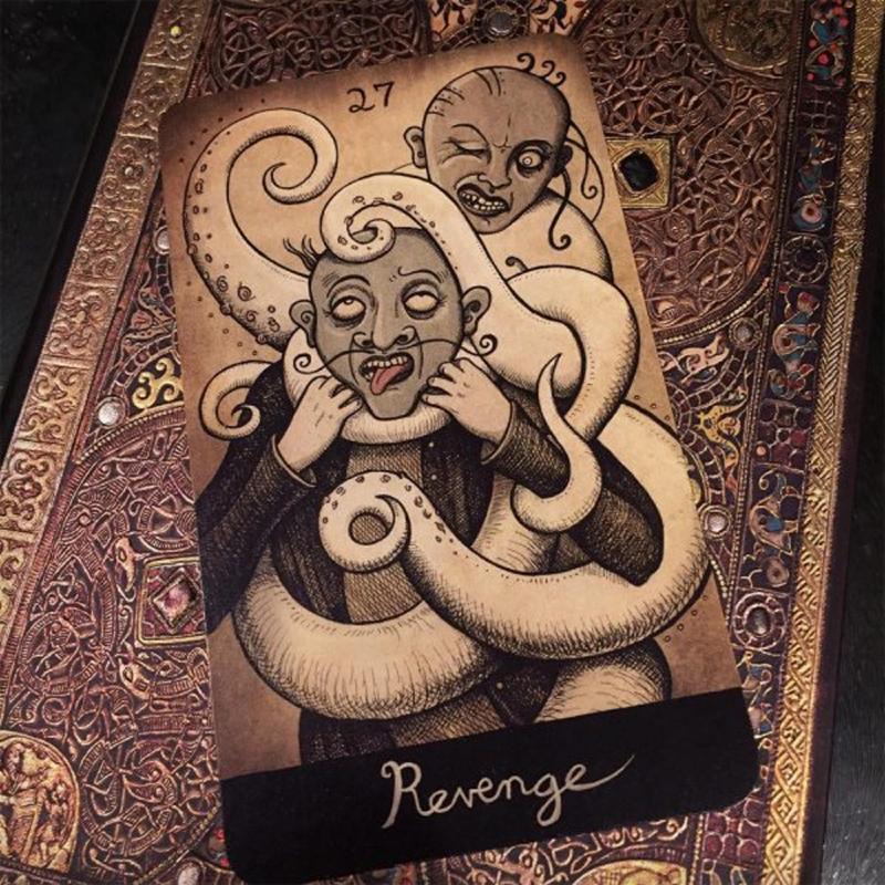 52 ужасающих карты Оракула 10,5*6 см. Колода Оракула «Отказаться от кошмаров» на основе карт «Дневники снов Патрика Валензы»