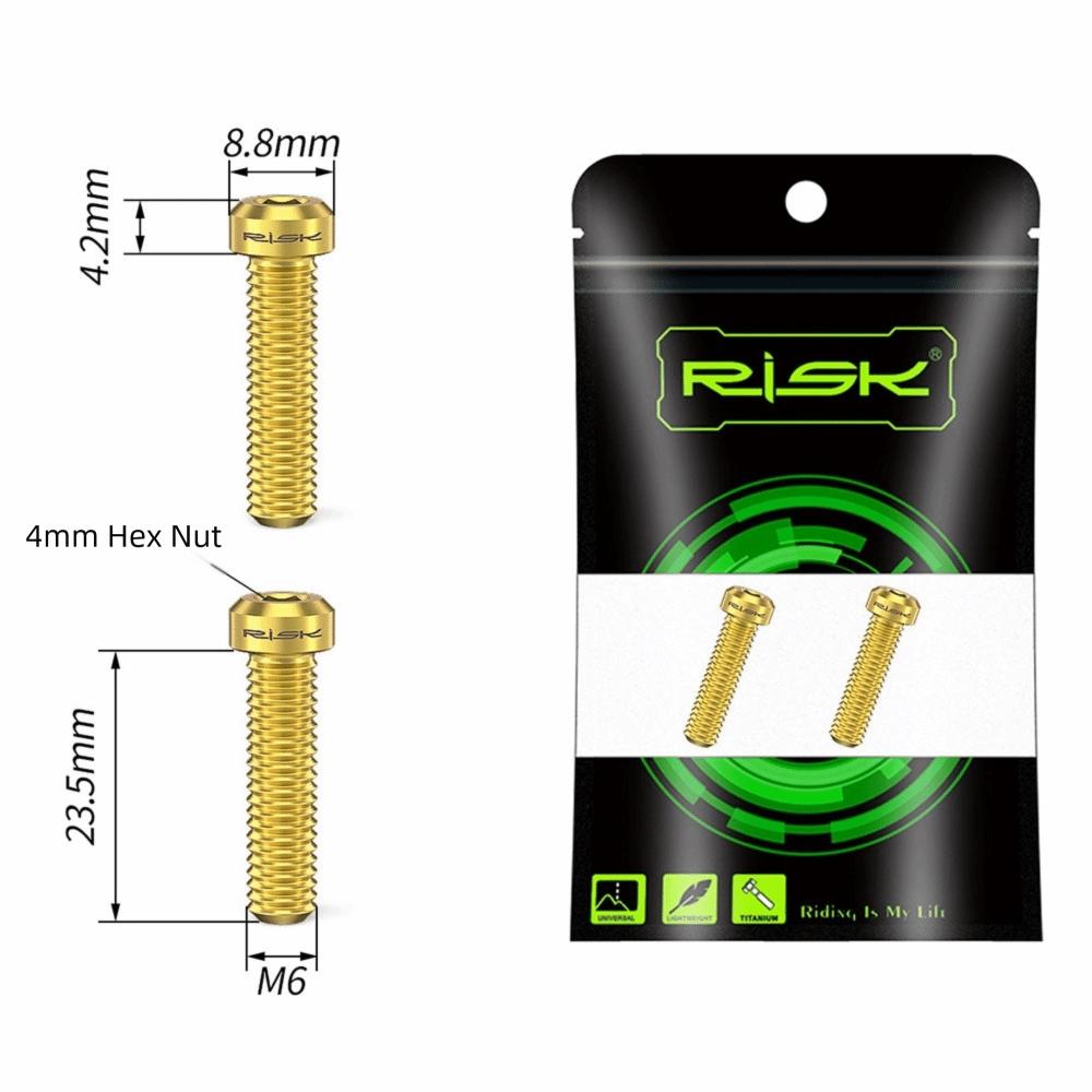 1 Set M4/M6/M8 Bicycle Oil Disc Screws Titanium Alloy Disc Brake Screws Cycling Supplies