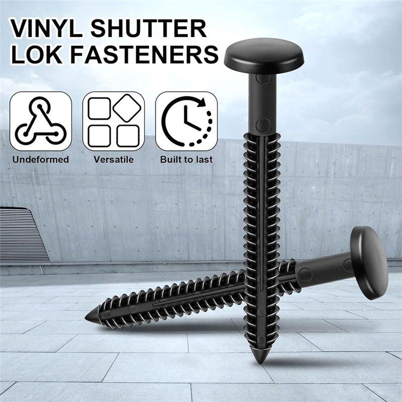 A60zvinyl Защелка для жалюзи Окно 36 шт. 3-дюймовые колышки Винты Фиксатор панели Штыри Анкер(черный)Может