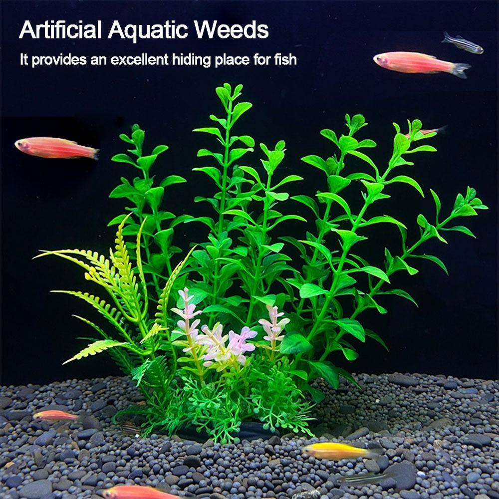 Aquarium Decor Artificial Aquatic Weeds Fish Tank Grass Artificial Plants Plastic Water Plant