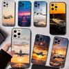 Чехол для телефона Sky Airplane для iPhone 17, 16, 15, 14, 13, 12, 11 Plus, Pro Max, XS, Мягкий силиконовый черный чехол