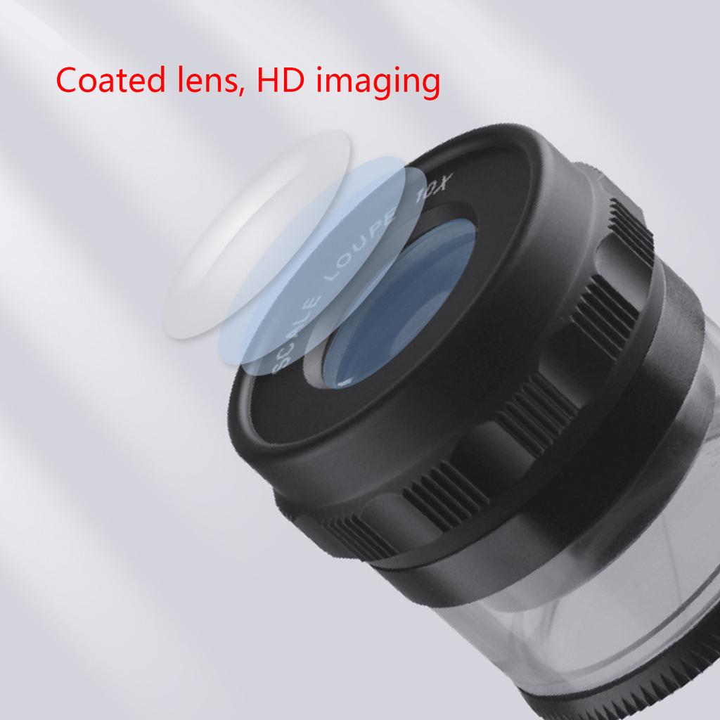 10xScale Подставка Лупа Настольная увеличительная линза Портативная цилиндрическая оптическая увеличительная линза Ювелирная лупа для чтения