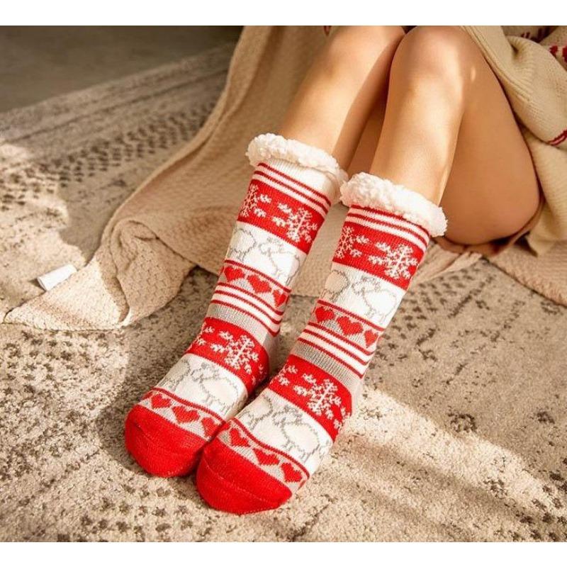 Women Winter Warm Soft Indoor Socks Cozy Plus Pile Carpet Sleeping Sock