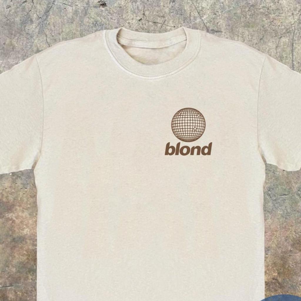 Футболка с графическим принтом Blond Globe от Фрэнка Оушена - Ретро-футболка с музыкальным принтом