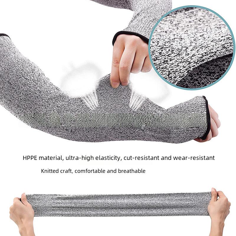 Рукава из HPPE 5 уровня защиты от порезов: Защита от царапин, порезов, проколов для работы со стеклом и сварки.