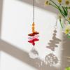 5Pcs Rotating Prism Pendant Hanging Sun Catcher Garden Decoration Crystal Wind Chime  Tree