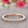 Single Row Zircon Couple Ring Rose Gold Plated Simple Niche High-end Ring Jewelry Gift
