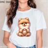Funny Chien Yorkshire Terrier Print T Shirt Women Fashion Harajuku Kawaii Clothes Dog Pet T-Shirt Femme White Shirt Tops