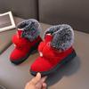 Winter Children Snow Boots Flat Girls Princess Cotton Shoes Fashion Thick Velvet Short Tube Baby Boots