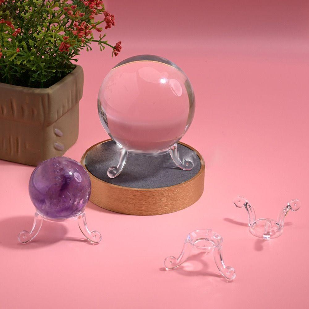 5Pcs Transparent Crystal Ball Base Photography Props Glass Sphere Holder Acrylic Glassball Base Display Stand Home Decoration