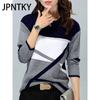 JPNTKY Women's Fashion Casual Autumn Winter Long Sleeve O-Neck Blouses & Shirts