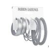 3 Pairs Of Earrings Alloy Creative Retro Style Exaggerated Golden Metal Earring Set