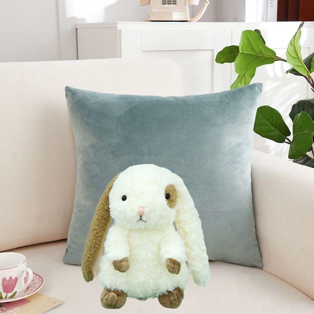 PP Cotton Long Ears Rabbit Stuffed Toy Fluffy Sitting Bunny Plush Doll Rabbit Plush Toy  Home Decor