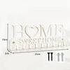 Modern Iron Home Letter Key Towel Organizer With Screw Mount For Household Storage