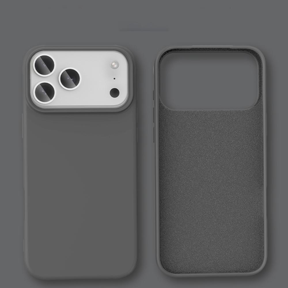 Ударопрочный Мягкий Чехол из Жидкого Силикона для iPhone 17 Air 16 16E 15 14 13 12 11 Pro Max Plus Защитная Крышка с Ощущением Кожи