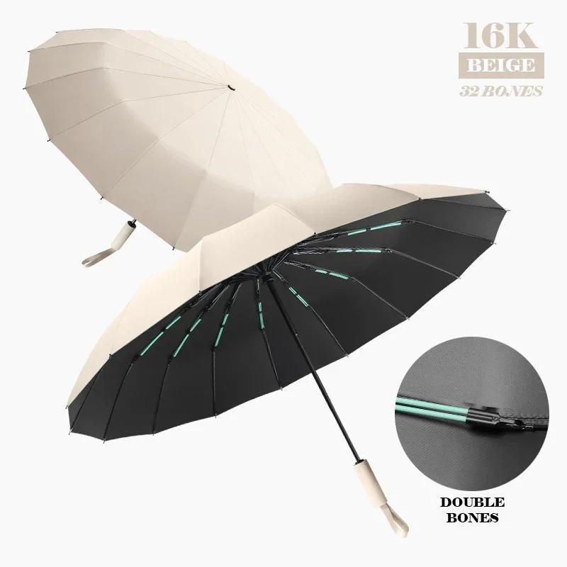 Reinforced 32-Bone Umbrella Durable Wind-resistant Umbrella Anti-UV Sunscreen Women's Umbrella Sunny Paraguas