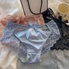 Pure Desire Sexy Lace Underwear Ladies' Bow Cross Briefs Mid Waist Breathable Girl Panties