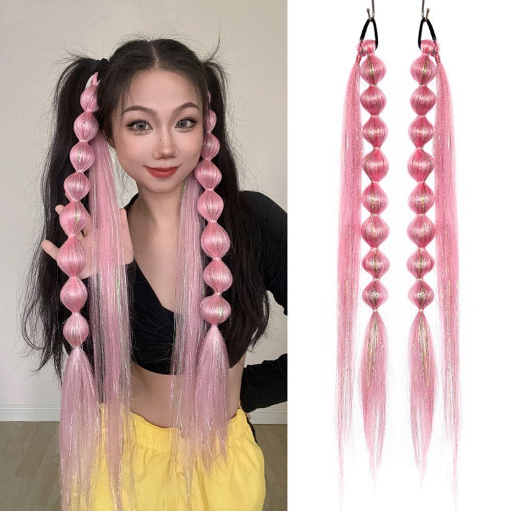 2Pcs Lantern Braid Bubble Jumbo Braid Colorful Bubble Braided Ponytails Twist Braid Bulk Daily
