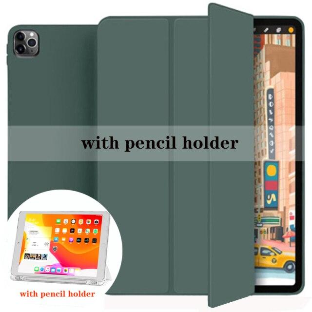 Чехол для iPad Pro 11 10,5 Air 3 Smart Cover 2019 iPad 10,2 8th 9,7 Mini 4 5 с подставкой для карандашей 5-го, 6-го поколения
