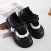 Girls Princess Leather Shoes Spring Autumn Floral Ballet Flats Soft Sole Fashionable Toddler Shoes