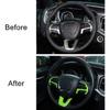 Green Steering Wheel Trim Cover for 15-20 Dodge Challenger/Charger/ Durango/SRT8