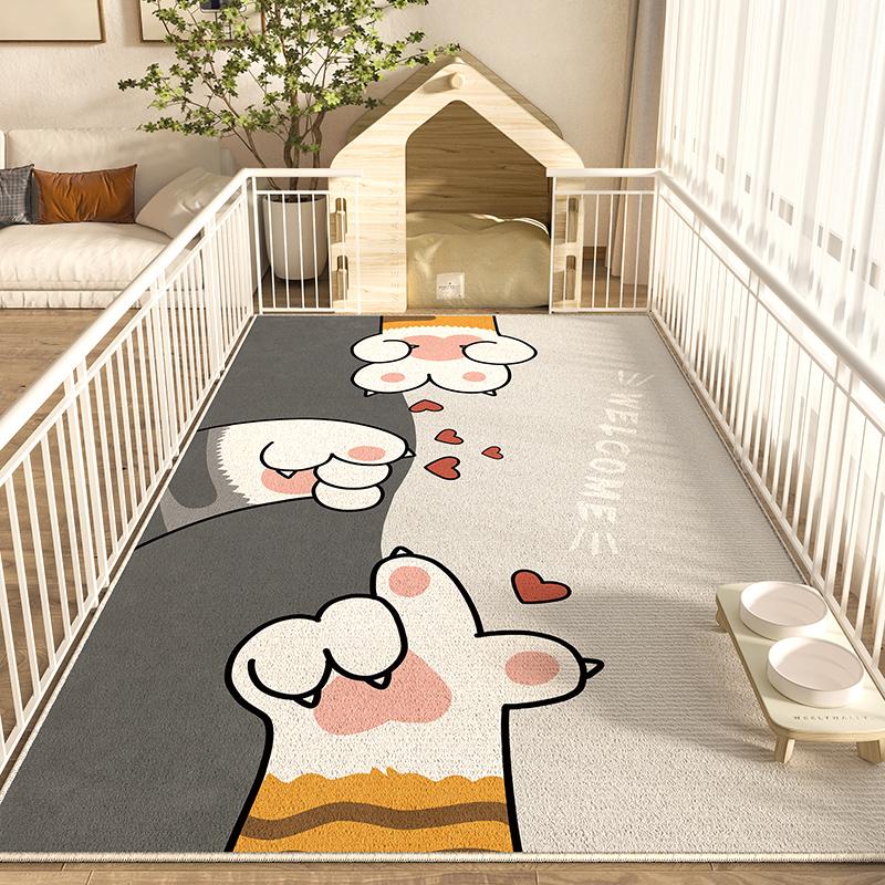 VIKAMA pet Petting Park Floor Mat Enclosure Area Floor Is Waterproof For Dog Food. Easy To Clean And Maintain.
