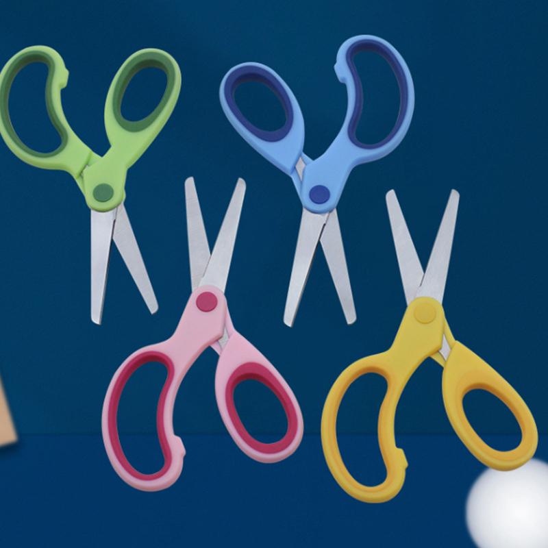Left-handed Scissors Student Stainless Steel Colorful Cute Scissors Children's Small Scissors Simple Safety Office Scissors