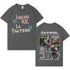 Rapper Lucho Rk La Pantera Ta Facil Tour Harajuku Print Tshirt Men Women 2026 summer Hiphop Casual Cotton Tshirts Fans Gift