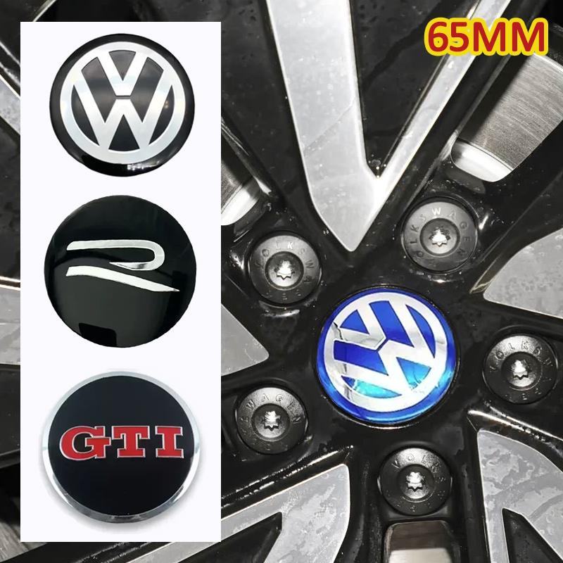 VW 4PCS 65mm Car Wheel Center Decal Hub Sticker for VOLKSWAGEN VW Golf 5 6 7 GTI Polo Passat Rline Tiguan CC Bettle Bora Touran MK8