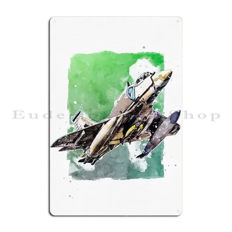 A Skyhawk Watercolor Metal Plaque Poster Bar Cave Designer Rusty Wall Decor Mural Tin Sign Poster