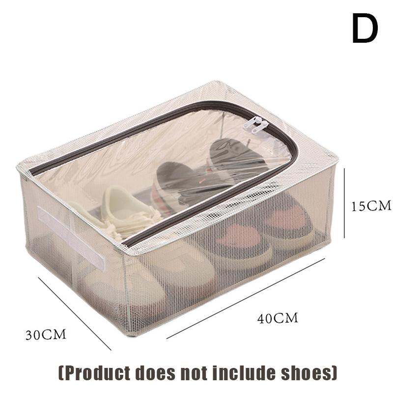 Pvc Shoes Storage Bag Dustproof Waterproof Transparent Clothes Storage Box Under The Bed Large Capacity Shoes Storage Rack