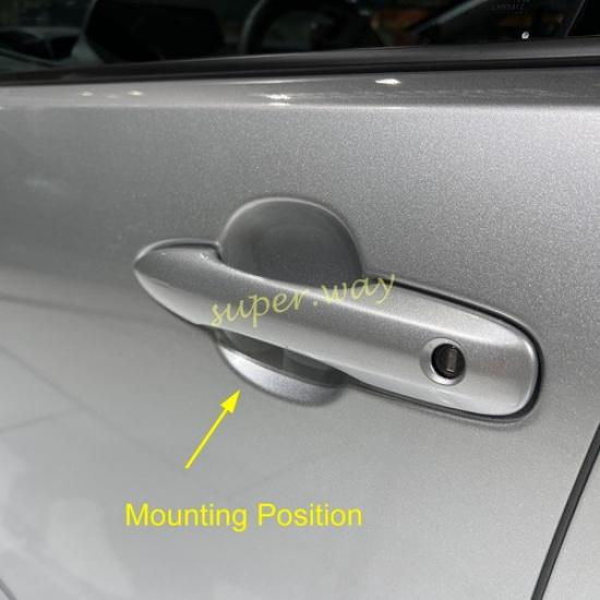 2x Carbon Fiber Car Front Door Handle Bowl Cup Covers For Toyota Prius -2025