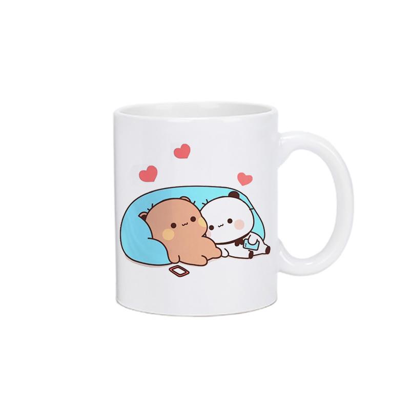 Panda Bear Bubu Dudu Кофейная молочная чашка Mocha Cat Panda Bear Пара Рождественская кружка Kawaii Чашки Оригинальные кружки Бесплатная доставка Посуда для напитков