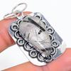 Black Rutile Handmade 925 Sterling Silver Gift Jewelry Pendant 1.85" L4Q04