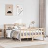 VidaXL Bed Frames with Headboard 160x200 Cm Solid Pine Wood, Bed, Bedroom Furniture, Wooden Bed, Bed 3305765