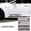 VW Для Volkswagen 2 шт. Автомобильная наклейка на боковую дверь Значок Декаль Украшение Эмблема Для VW Volkswagen R Rline Jetta Golf Polo Beetle CC E