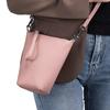 Leather Fashion Simple Single Shoulder Crossbody Bag Head Layer Cowhide Casual Mobile Phone Bag Female Mini Bucket Bag Texture Female Bag