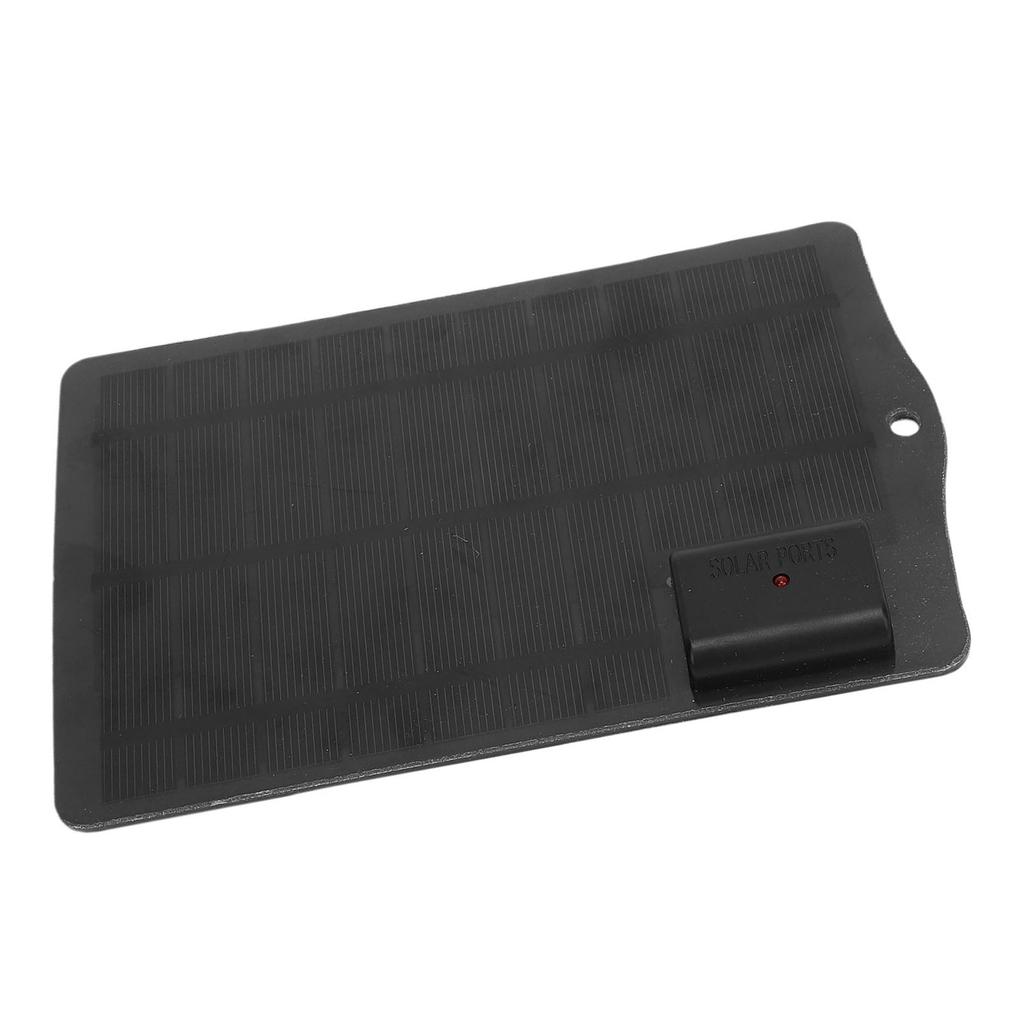 7W Solar Panel Charger Monocrystalline Silicon Portable Small Solar Panel for Outdoor Emergency Black