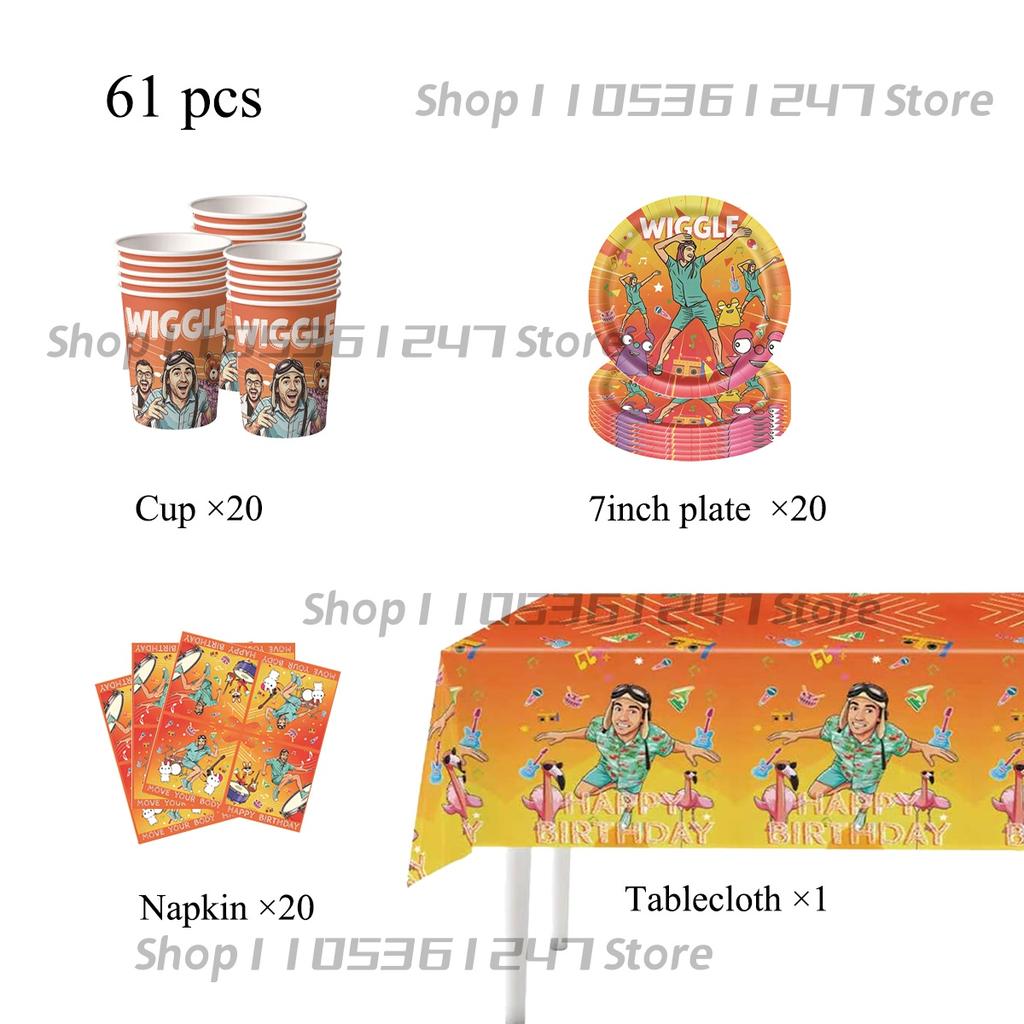 Danny-Go Theme Birthday Party Decor Disposable Tableware Set Paper Cup Banner Cake Topper Baby Shower Gifts Party Favors Supply