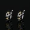 Fashion Black and Gold Two-color Jewelry Cross Shape Earrings Punk Style Jewelry Star Earring Jewelry Earings for Women