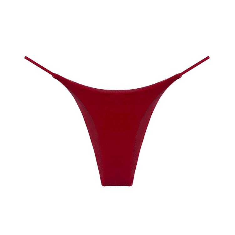 Трусы с двойным слоем бретелей, сексуальные трусы, брюки-стринги с низкой талией, хлопковые женские Т-образные трусики
