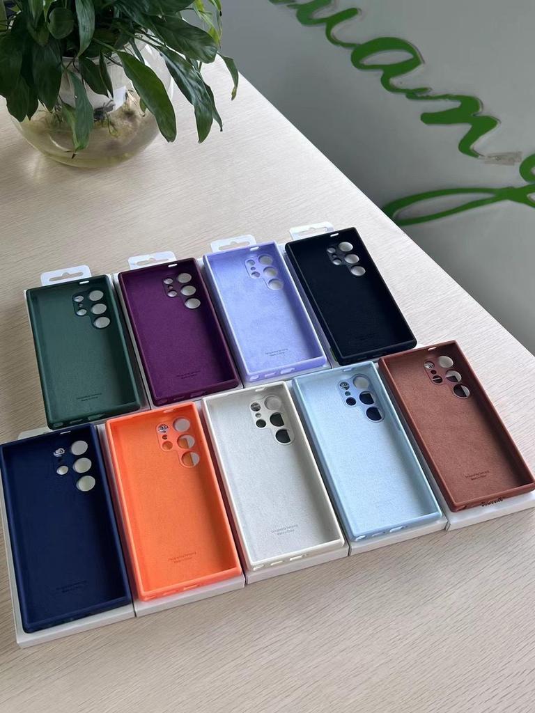 Чехол для телефона Samsung S25Ultra из жидкого силикона с полным покрытием - Защитный чехол S23 с ощущением кожи