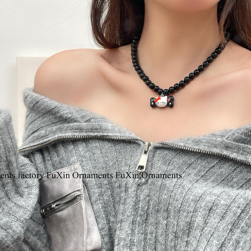 Серия «Дофамин»: Веселое и красочное ожерелье в виде кошечки на ключицу для женщин