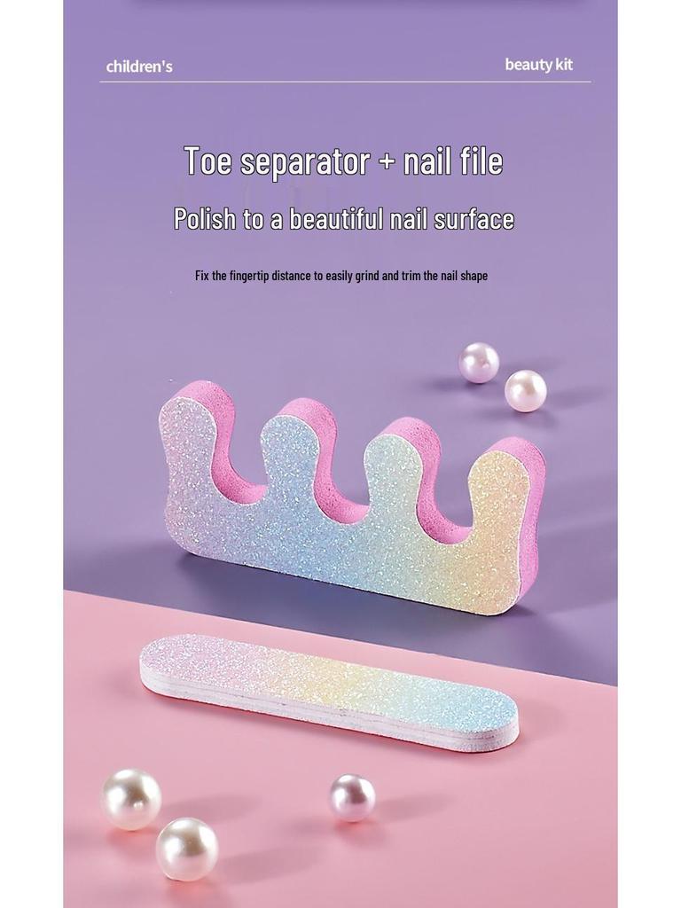 Doll-Inclusive Children's Makeup Set: Princess Cosmetics Box with Nail Polish