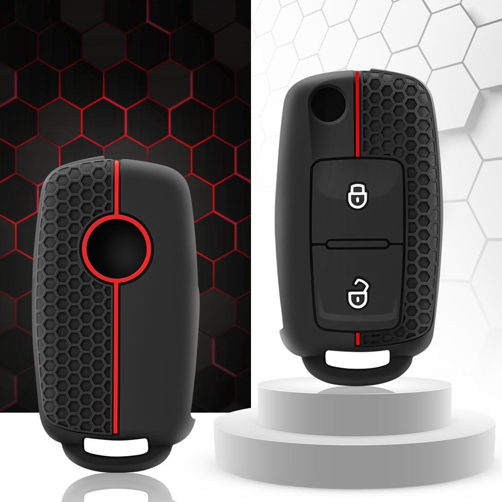 Для VW Golf Polo SKODA SEAT силиконовый чехол для ключей с 2 ​​кнопками и дистанционным брелоком в виде чехла