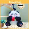 Floral Cartoon Adorable Panda Plush Keychain Soft Keyring Accessory Gifts For