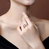 Women Ring Faux Morganite Hollow Out Jewelry Electroplating Long Lasting Finger Ring for Wedding