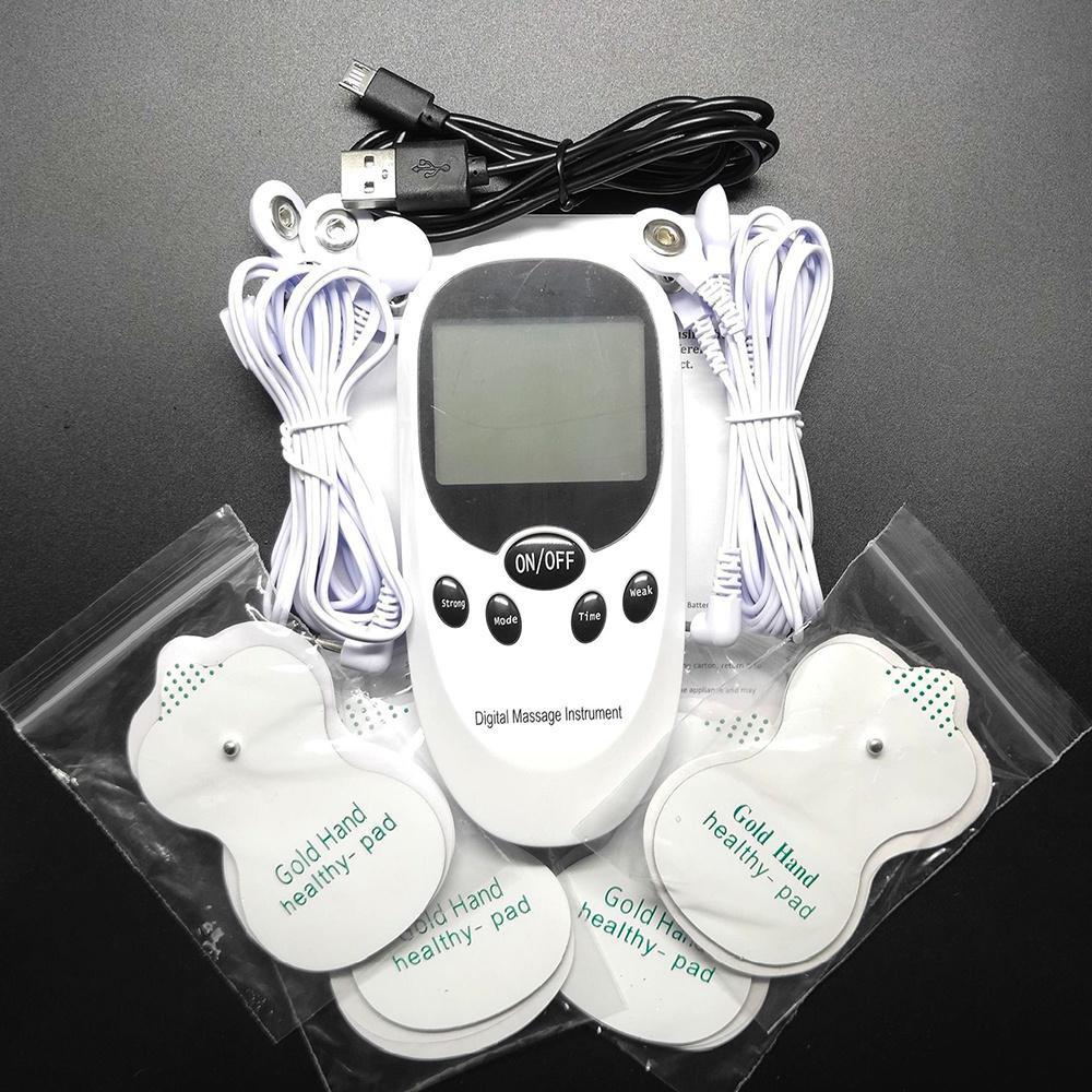 Многофункциональный цифровой массажный инструмент Tens с 8 электродными подушечками, электрический массажер, импульсный стимулятор мышц, терапия для облегчения боли в спине Fytrading