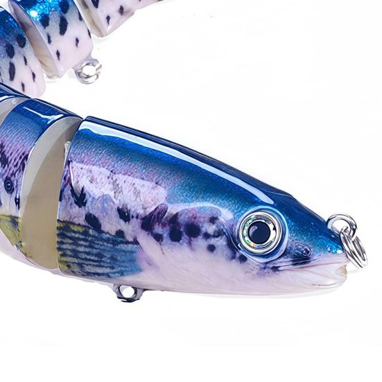 Составная искусственная приманка для рыбалки с 3D глазами, реалистично выглядящая, яркой расцветки, имитация, твердая приманка с тройными крючками