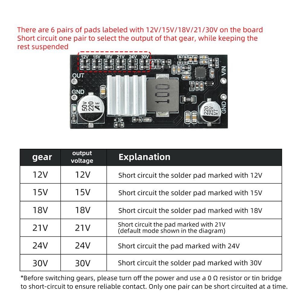 DC-DC Step Up Module 9-11V to 11V/18V/11V/11V/11V 1A Buck Converter Adjustable Voltage Power Supply